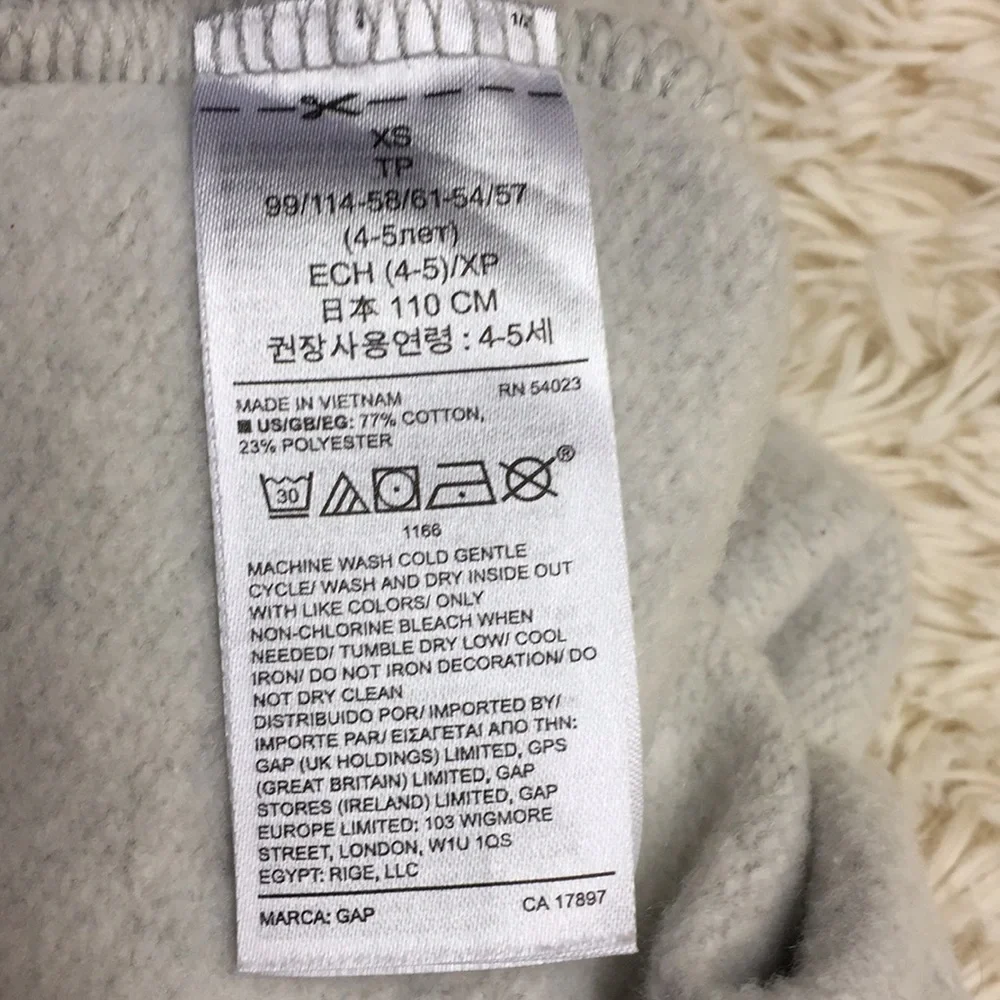 Size 4/5 Gap Kids Logo Fleece Pants‎ Heather Gray